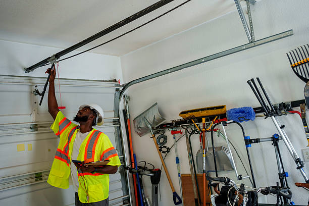 Professional Garage Door Panel Replacement technician working in White Haven, PA